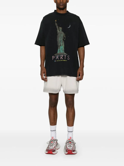 Paris Liberty Distressed T-Shirt