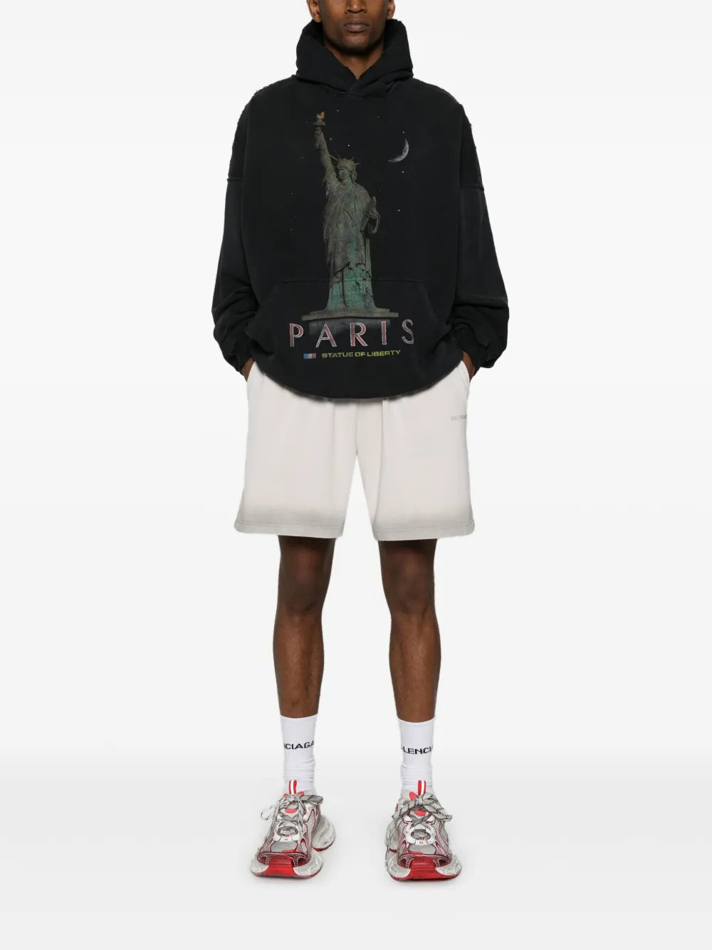 Paris Liberty Distressed Hoodie