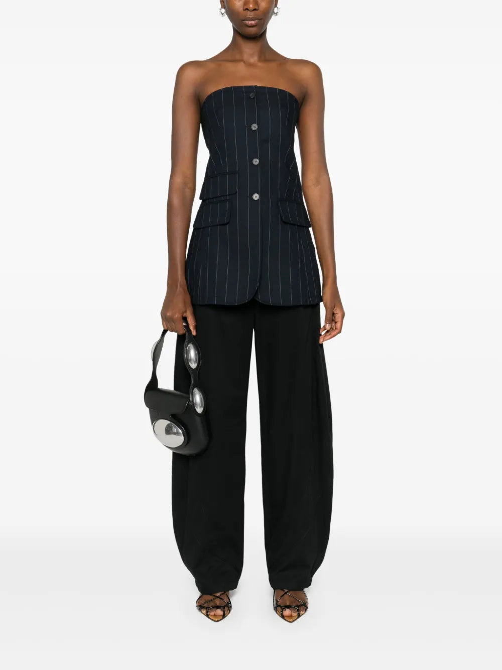 Logo-Print Tapered Trousers