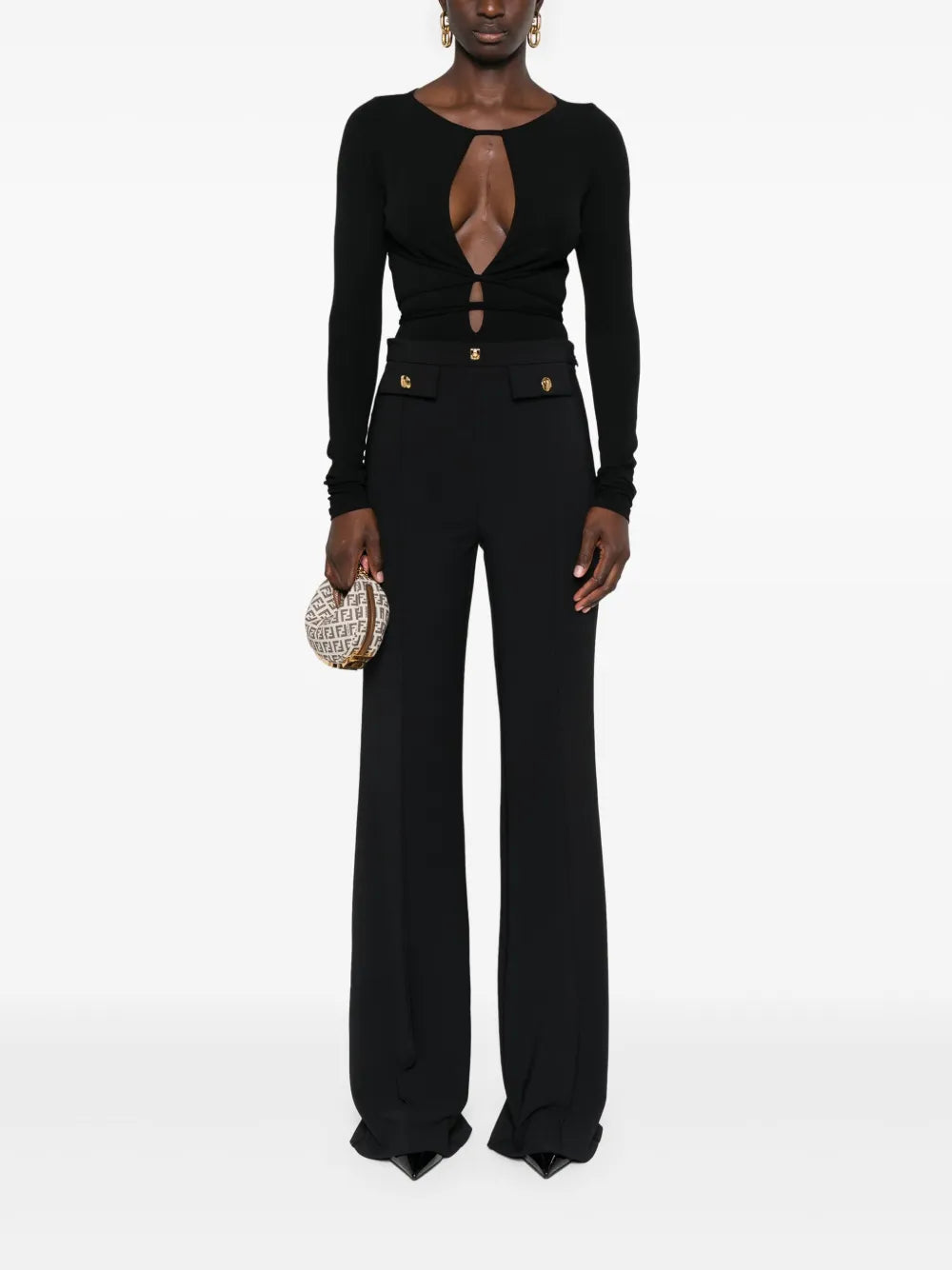 Logo-Plaque Flared Trousers