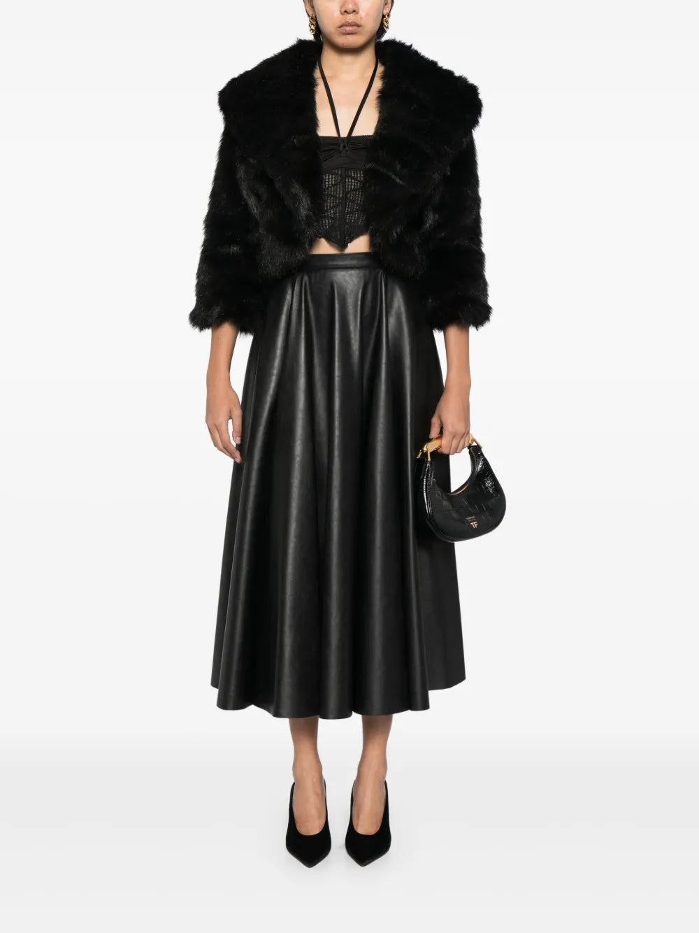 Cropped Faux-Fur Jacket