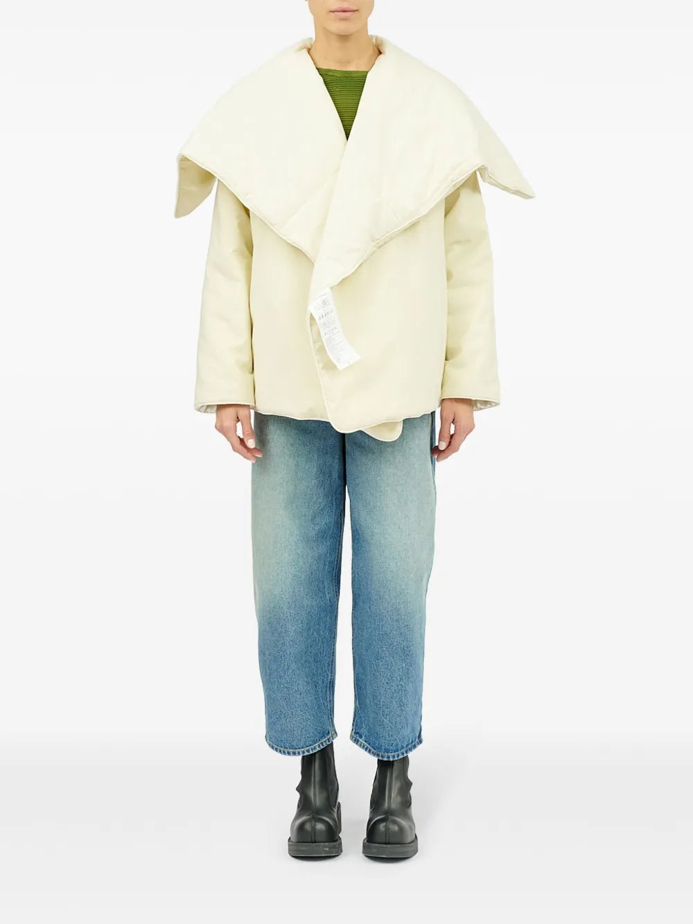 Oversize-Collar Padded Jacket