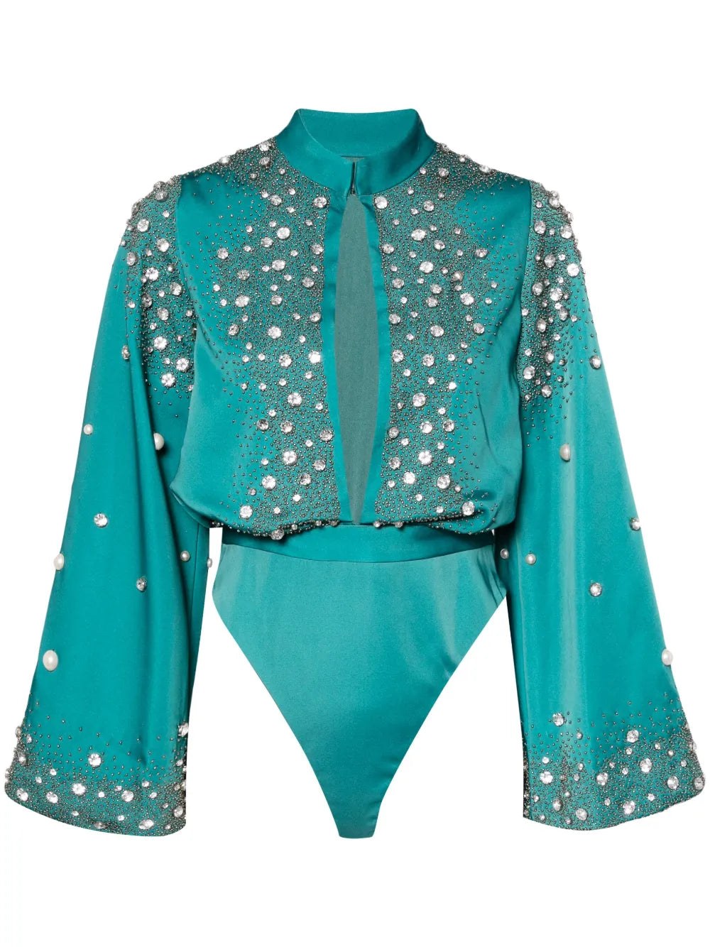 Beaded Long-Sleeve Bodysuit