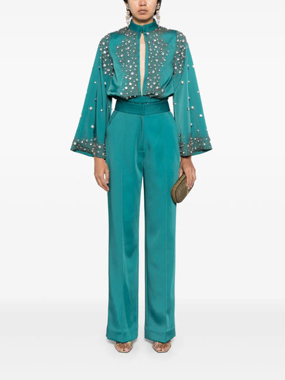 Beaded Long-Sleeve Bodysuit