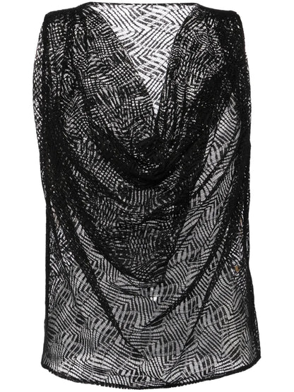 Lace Draped Top