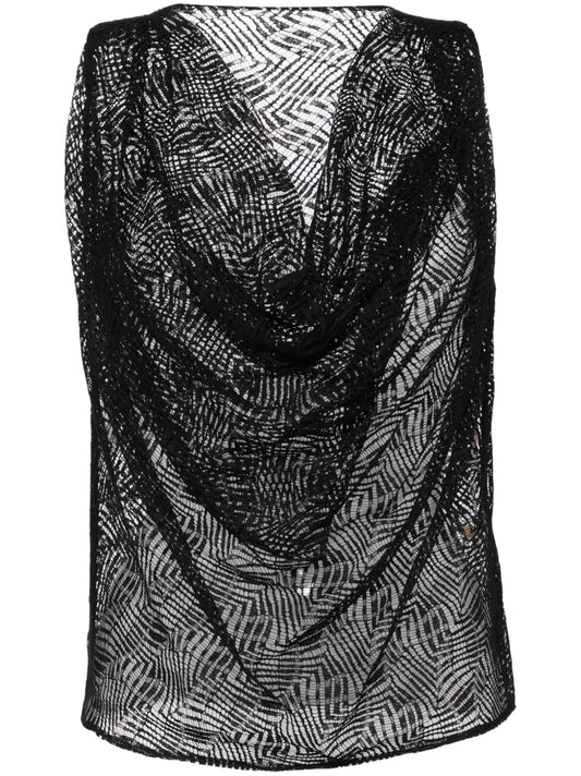 Lace Draped Top