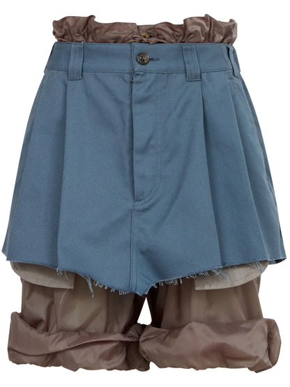 Colour-Block Layered Skorts