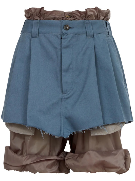 Colour-Block Layered Skorts
