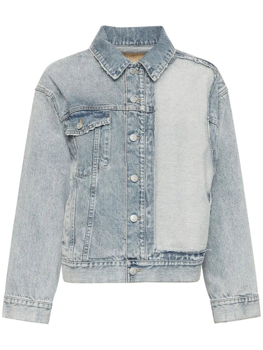 Distressed-Effect Denim Jacket