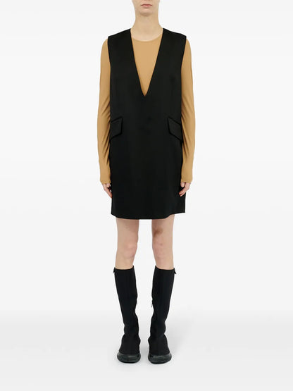 Plunging V-Neck Mini Dress