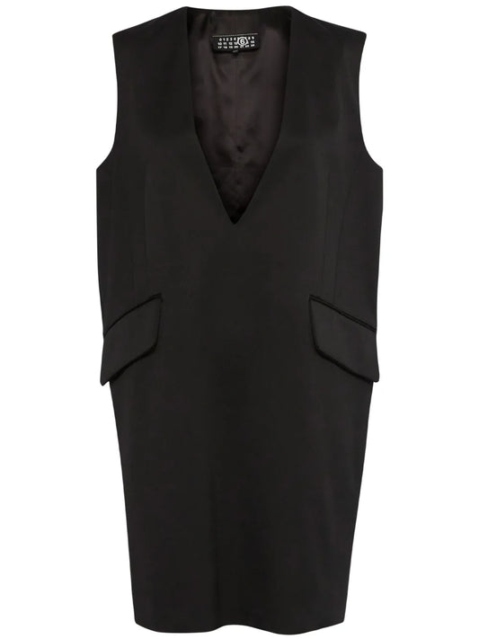 Plunging V-Neck Mini Dress