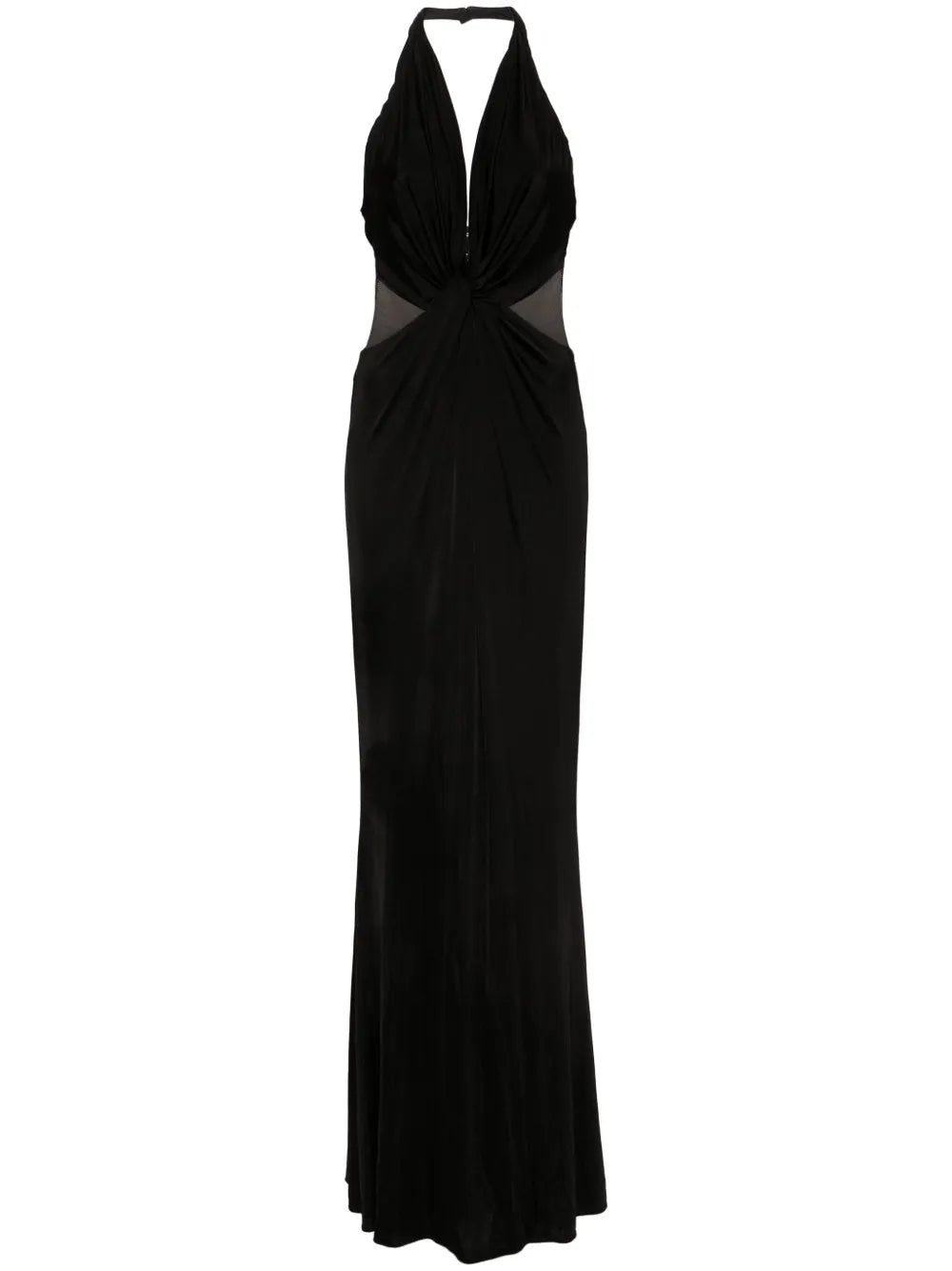 Halterneck Sheer Maxi Dress