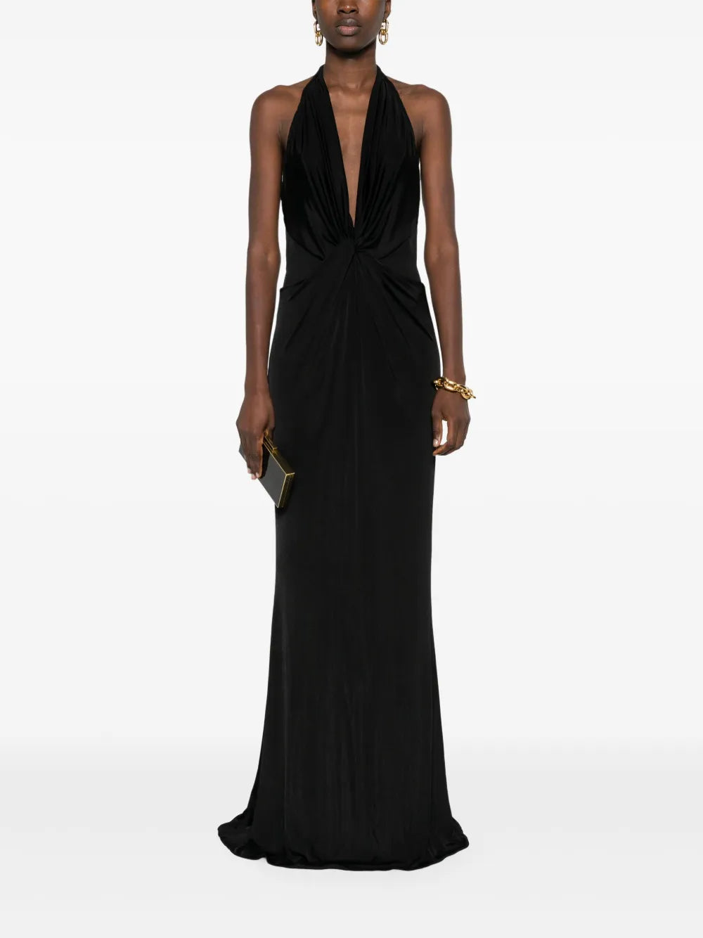 Halterneck Sheer Maxi Dress