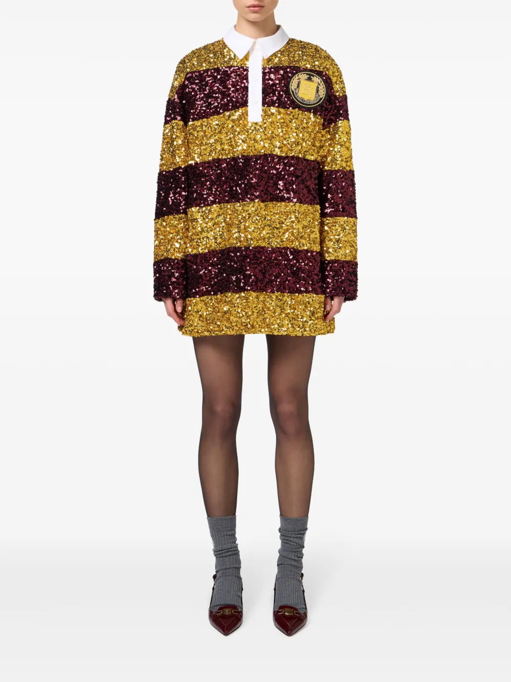Sequin-Embellished Mini Dress