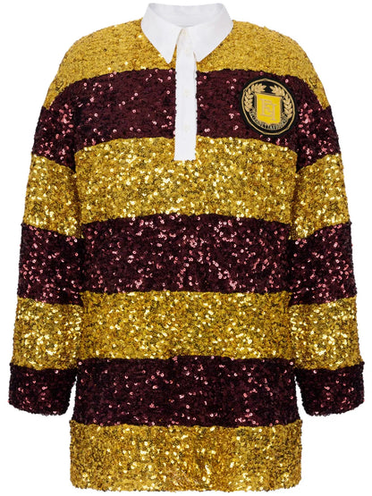 Sequin-Embellished Mini Dress
