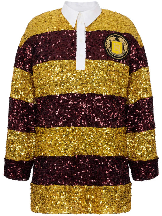 Sequin-Embellished Mini Dress