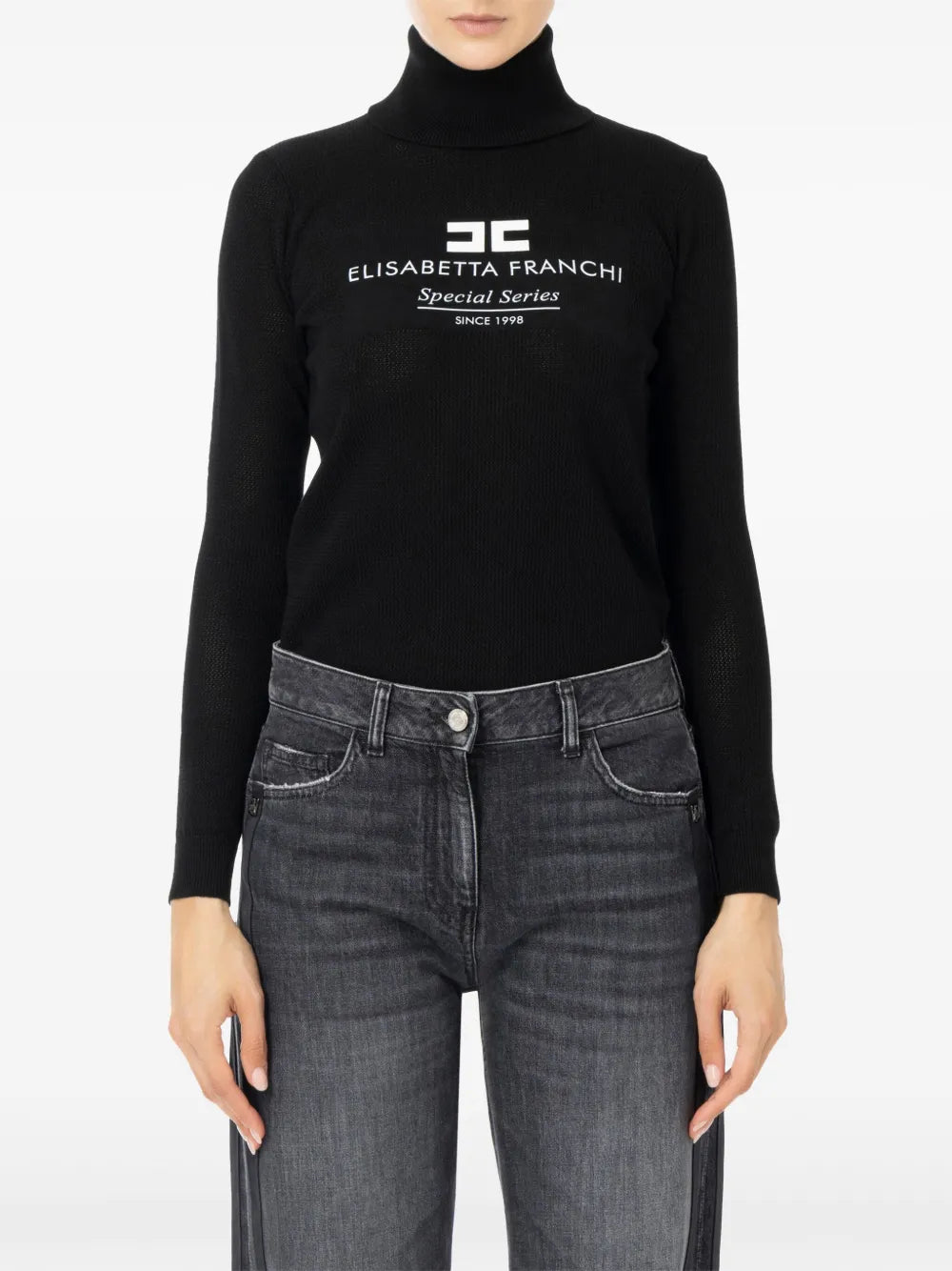 Logo-Inlay Roll-Neck Sweater