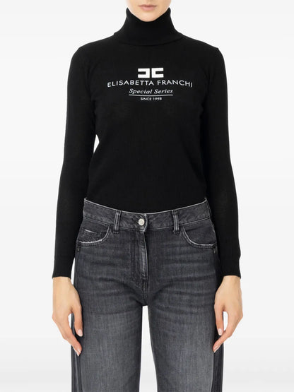 Logo-Inlay Roll-Neck Sweater