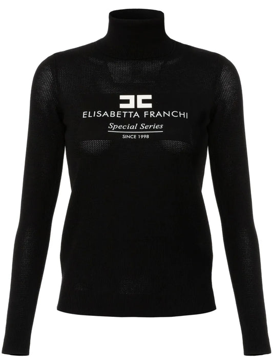 Logo-Inlay Roll-Neck Sweater
