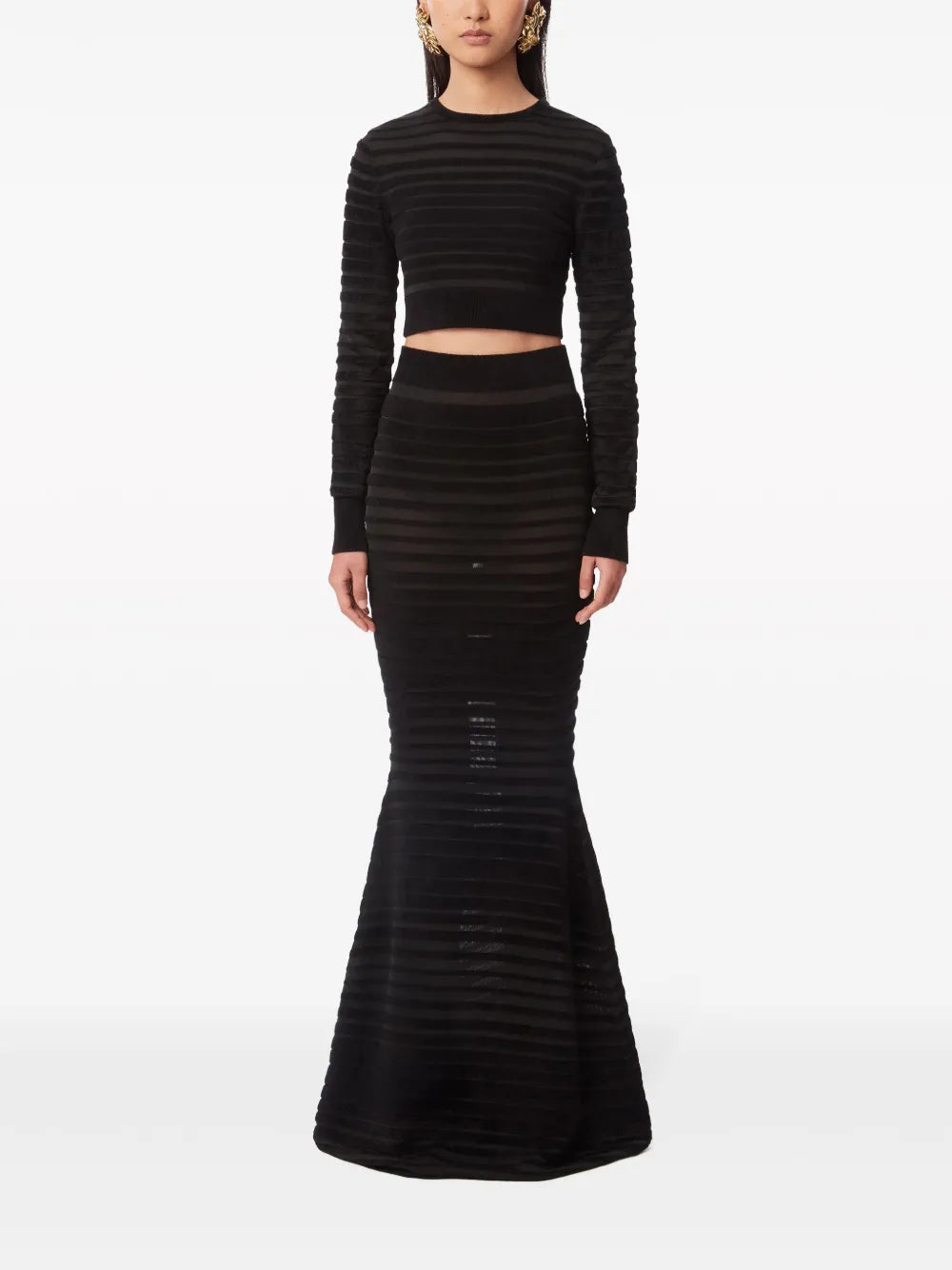Cropped Top With Tonal Stripe