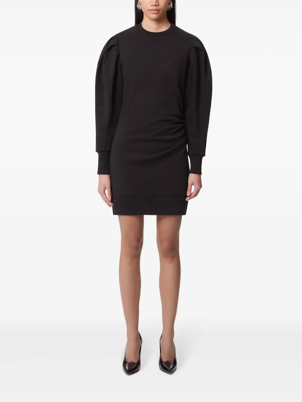 Puff-Sleeve Sweater Dress