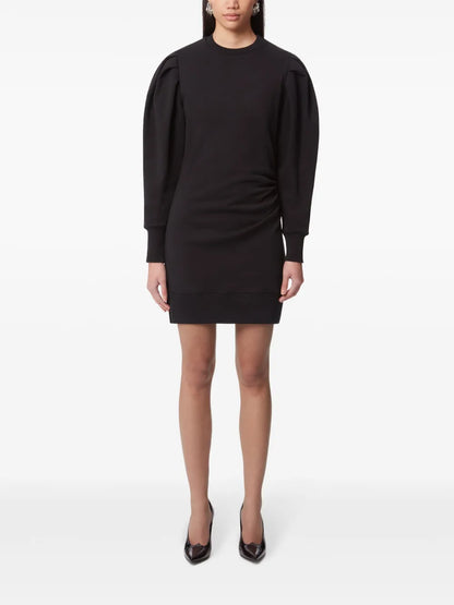 Puff-Sleeve Sweater Dress
