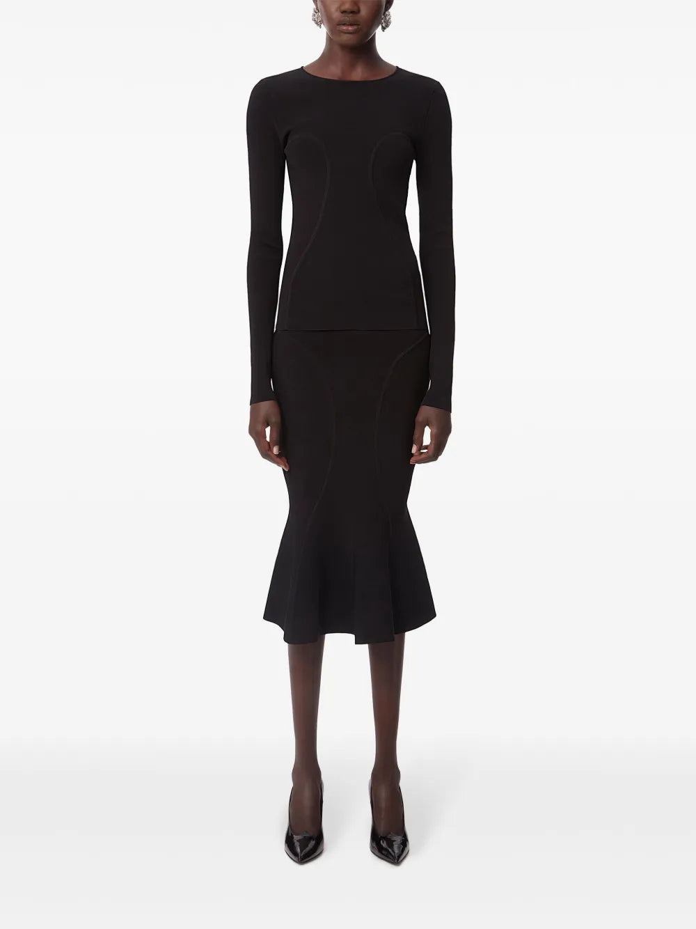 Round-Neck Knitted Top