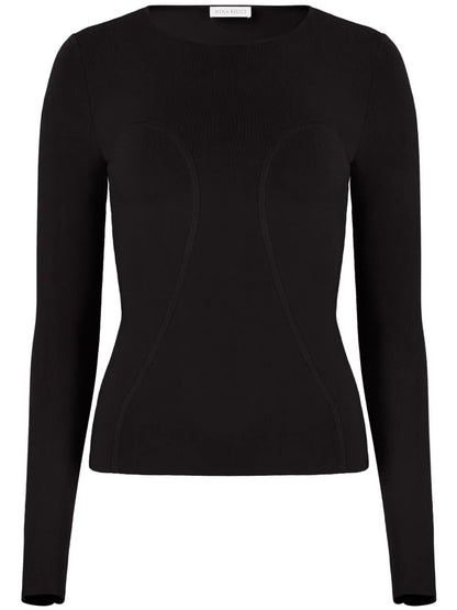 Round-Neck Knitted Top