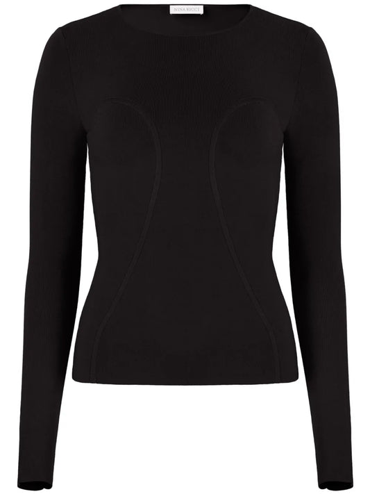 Round-Neck Knitted Top