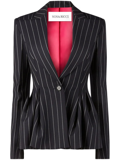 Pinstripe Peplum Blazer