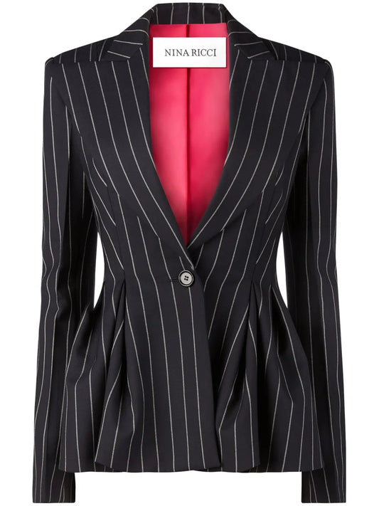 Pinstripe Peplum Blazer