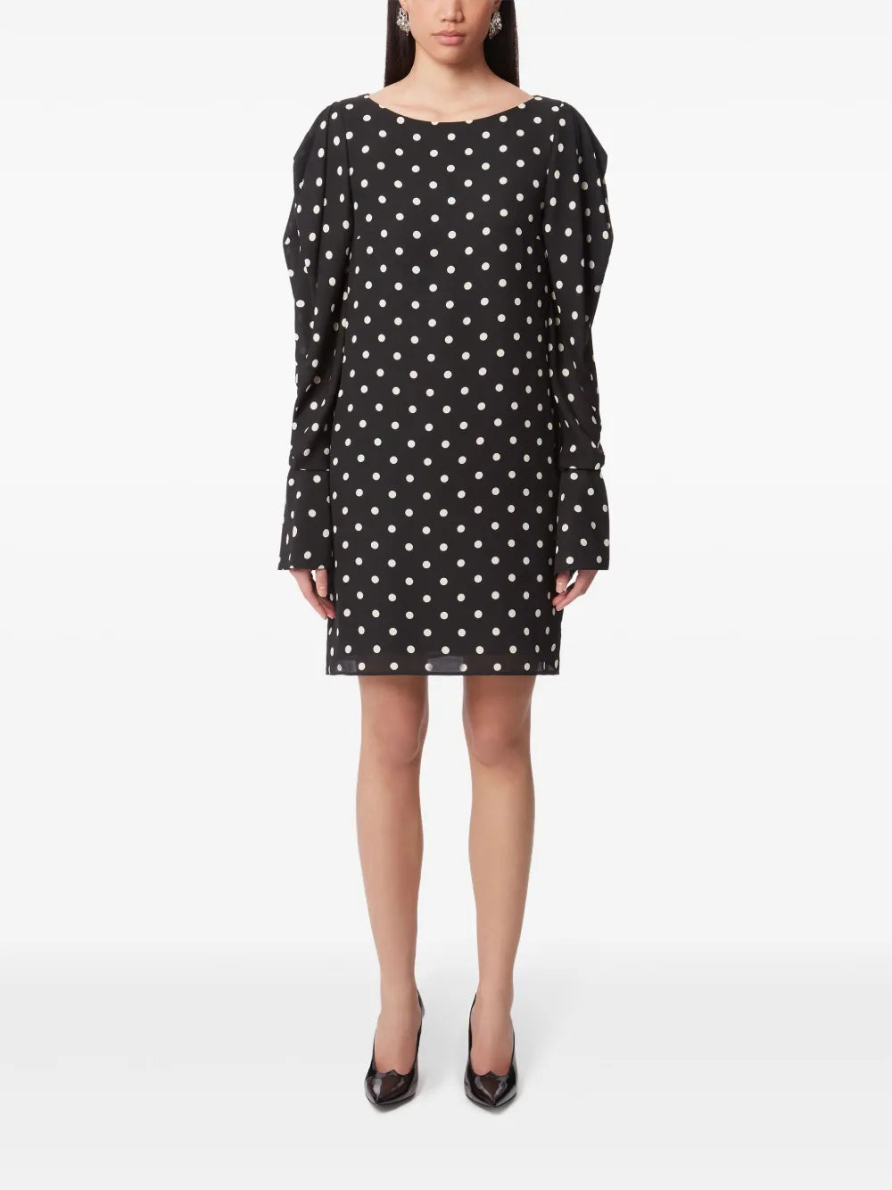 Polka-Dot Print Shift Dress