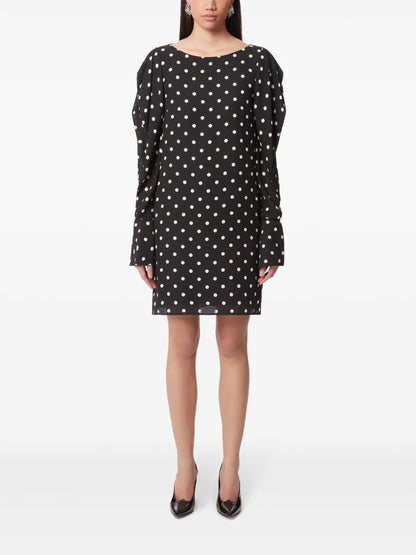 Polka-Dot Print Shift Dress