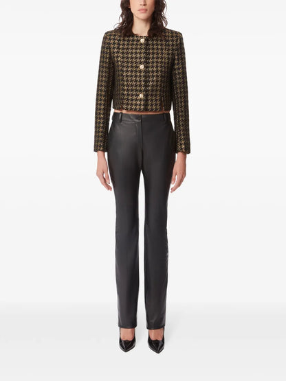 Houndstooth Cropped Jacket
