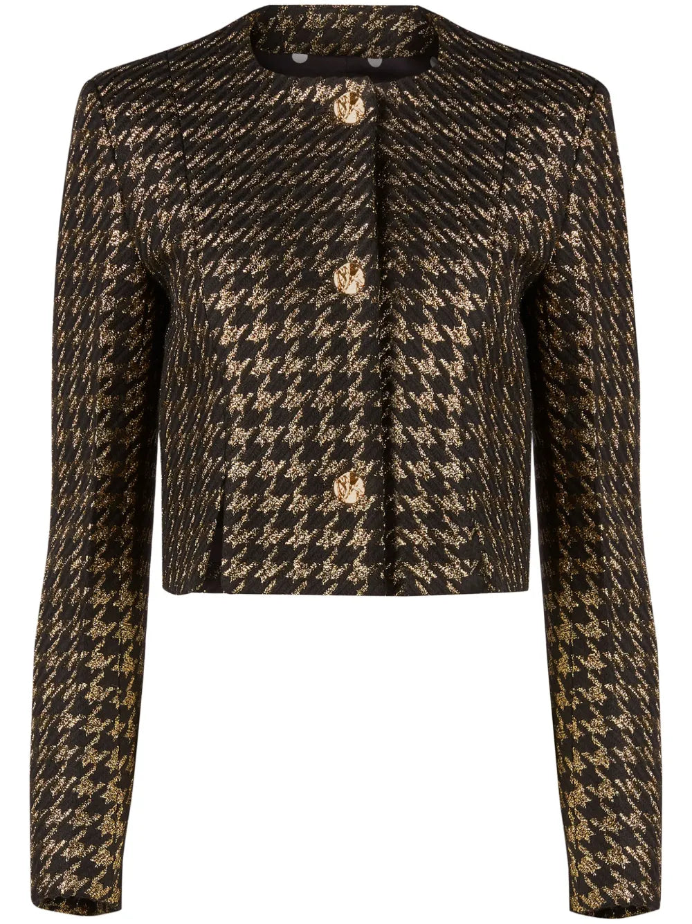 Houndstooth Cropped Jacket