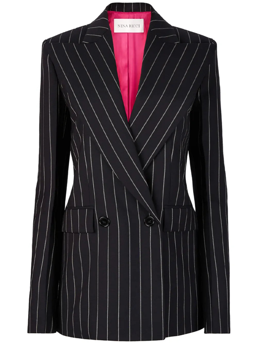 Pinstripe Wool Blazer