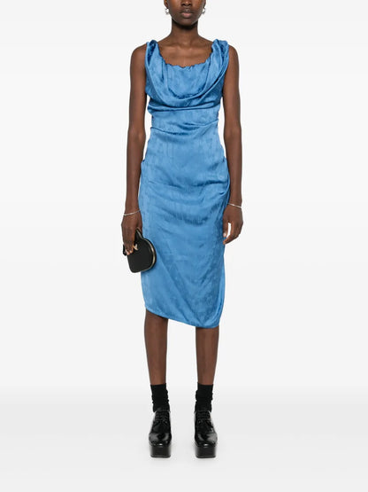 Safety-Pin Jacquard Midi Dress