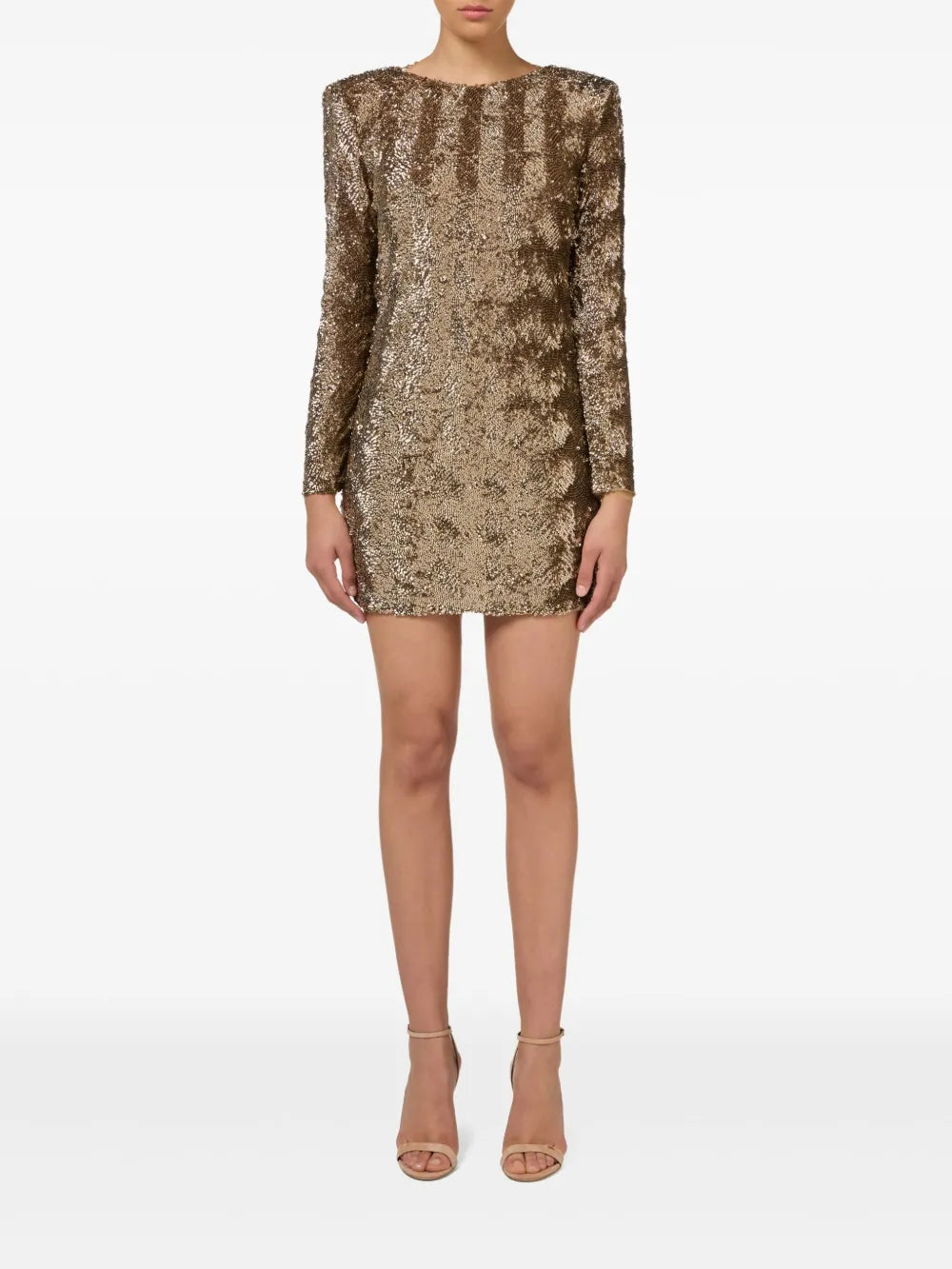 Sequin-Embellished Tulle Mini Dress