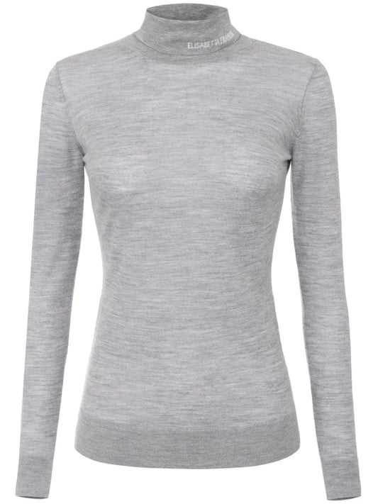 Roll Neck Semi-Sheer Jumper