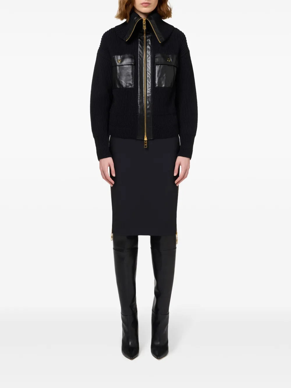 Fisherman'S Zipped Cardigan