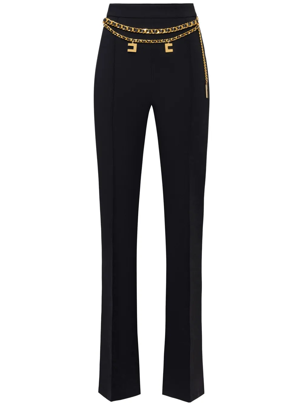 Belted Crepe Palazzo Trousers