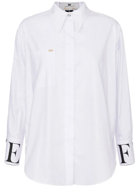 Logo-Print Cotton Shirt