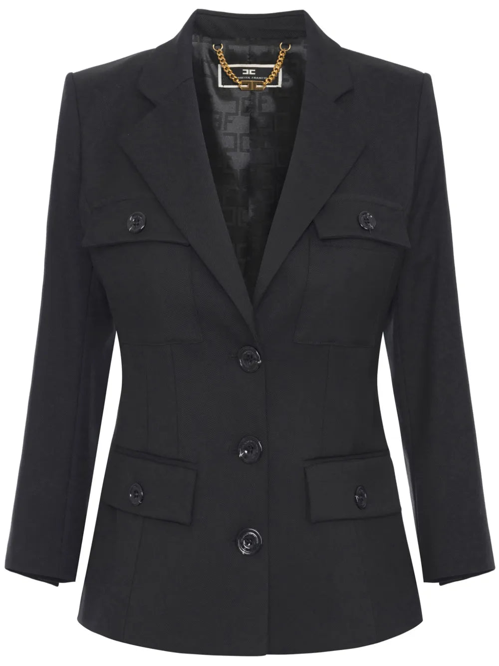 Single-Breasted Crepe Blazer