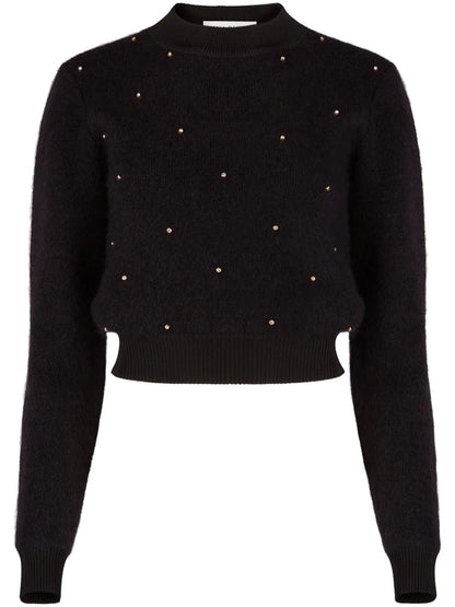 Mohair Blend Sweater With Studs