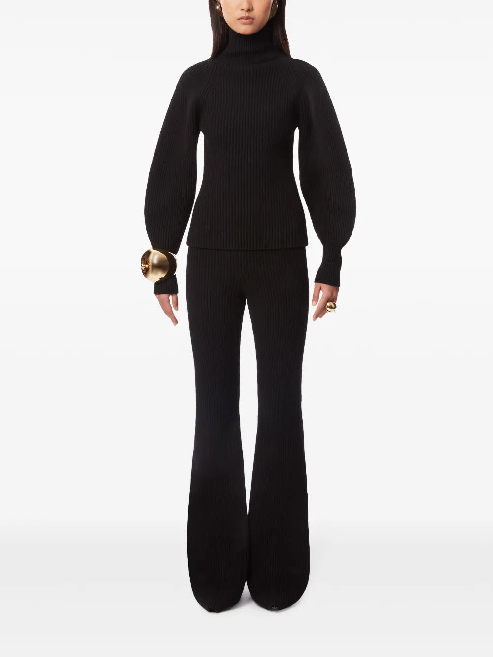 High-Neck Wool-Blend Jumper