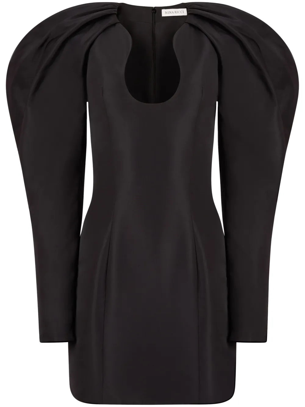 Puff-Shoulder Mini Dress