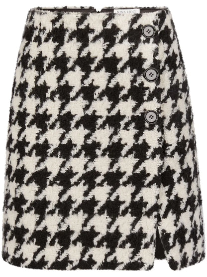 Houndstooth Mini Skirt