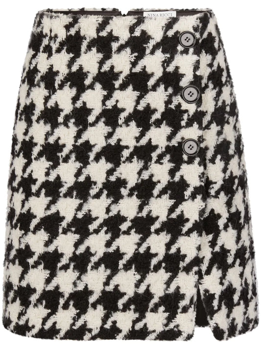 Houndstooth Mini Skirt