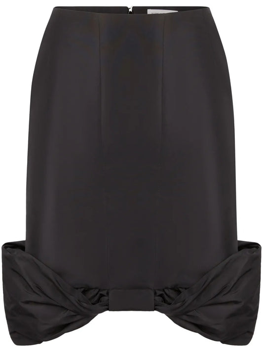 Bow Detailed Midi-Skirt