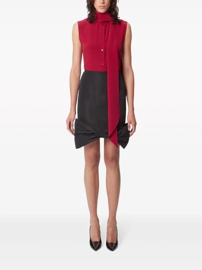 Bow Detailed Midi-Skirt